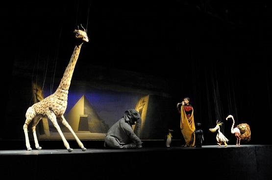Salzburg Marionettes Photo of Giraffe, Elephant, and other animals.